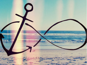 cute summer infinity beach ocean anchor
