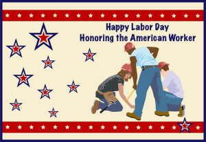 Clip Art of a Labor Day Postcard - © Dixie Allan