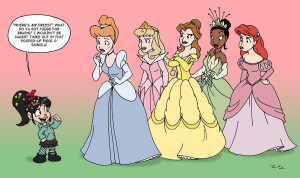 Disney Princess Vanellope with the Princesses