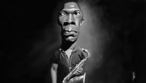 ... John Coltrane (medium) by PlainYogurt tagged saxophone,jazz,coltrane