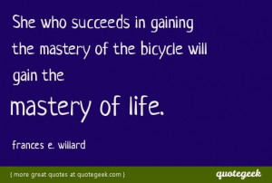 Great quote from Frances E. Willard! Found at quotegeek.com.