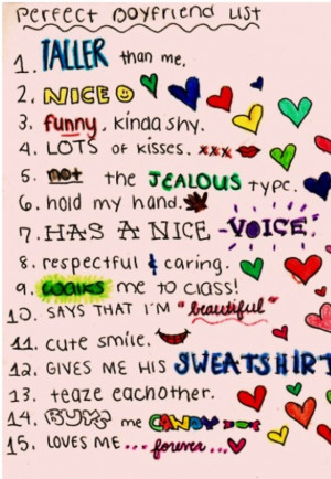 The Perfect Boyfriend List