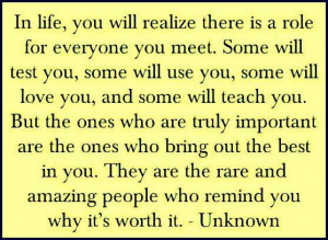Amazing people you'll meet...in life.