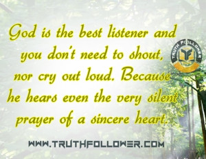 God The Best Listener...