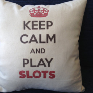 Slot machine players, 12x12 inch pillow, gambling, vegas, atlantic ...