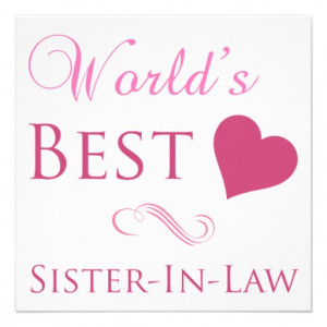 World's Best Sister-In-Law (Heart) Personalized Invitation from Zazzle ...