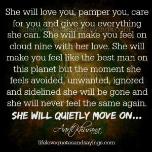 she will love you pamper you care for you and give you everything she ...
