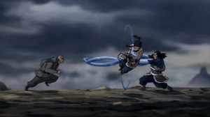 Tonraq fought alongside Korra against Zaheer.