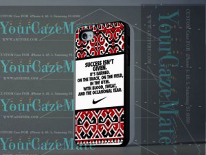 Aztec Nike Quotes Success For Samsung Galaxy S4 Rubber Black Case