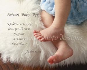 Baby Boy (or Custom Name and Birthdate) Nursery Room Decor - Christian ...