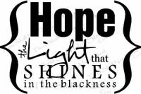 Hope Shines Vinyl Wall Decals
