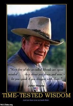John Wayne on liberals