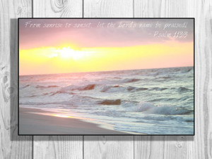 Bible verse print Quote beach art wall decal inspirational quote ...