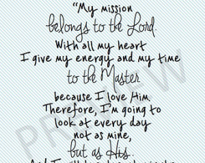 Missionary Quote LDS Mormon Ballard Mission Belongs to Lord God ...