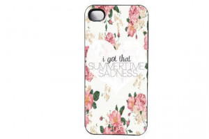 Summertime Sadness Case / Floral iPhone 4 Case by KasiaKases, $11.99