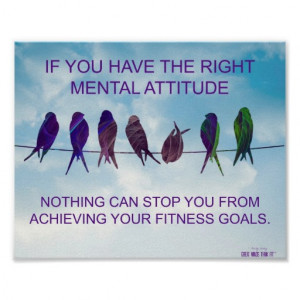 Right Mental Attitude for Fitness Success Quote Posters