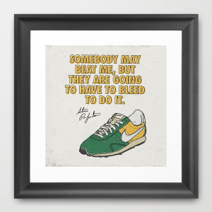 Steve Prefontaine Bleed Quote - Nike Framed Art Print