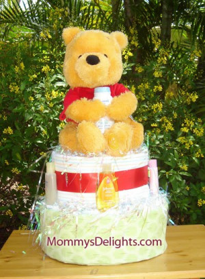 Here is a Winnie the Pooh quote to go along with our cute diaper cake: