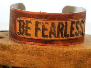 Fearless bracelet inspirational quote Be Fearless affirmation mixed ...