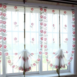 quality curtain finished products lace curtain white curtain customize