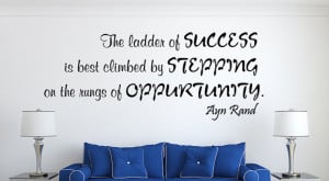 ... success... Ayn Rand Inspirational Motivational Vinyl Wall Decal Quotes