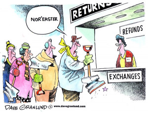 Cartoon Shoveling Snow Shovel