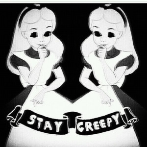 alice in wonderland, art, black, creepy, disney, drawing, girl, grunge ...