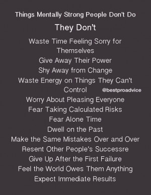 Mentally strong people