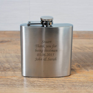 ... , Pageboy Gifts / Engraved Wedding Hip Flask For Best Man Usher Groom