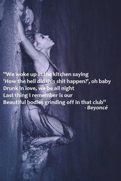 Drunk in love---I do say it's the shit, if I do say so myself! ;) Love ...