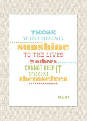 Bring Sunshine // Quote // Typographic Art by PaperRouteStationery, $ ...