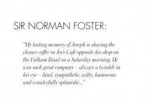 Sir Norman Foster // 25 YEARS OF JOSEPH 77 FULHAM ROAD