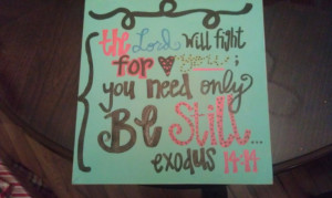 Canvas painted with a beautiful quote
