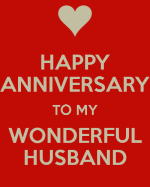 Happy Anniversary to my husband