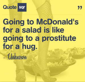 Funny Mcdonald Health Quotes Hugs Quotesqr Picture Quote