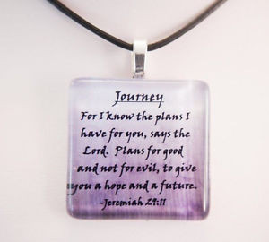 Journey Quote Jeremiah 29:11 Scripture Bible Verse Glass Pendant ...