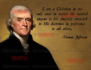 Thomas Jefferson Christian Quote Poster