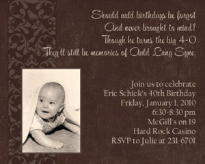 Adult Birthday Invitations