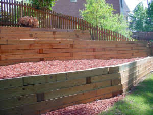 Wood Retaining Wall