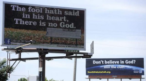 Billboard erected to counteract atheist message/Photo: Argus Leader