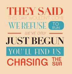 the wanted new song chasing the sun if you havnt heard it yet go ...