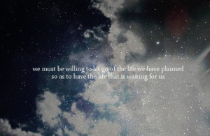 planned, quote, sky, stars, waiting, willing to let go
