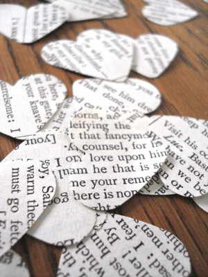 Wedding confetti - recycled Shakespeare
