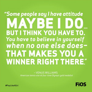 Venus Williams Quote On Attitude #tennis