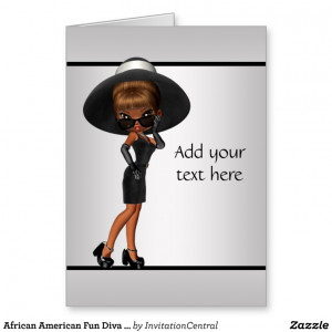 African American Fun Diva Greeting Card