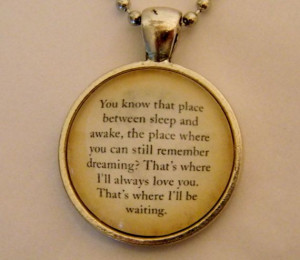 Peter Pan book quote on a necklace :)