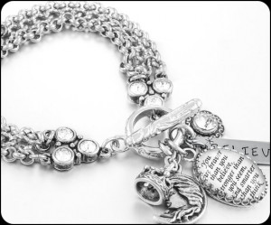 Personalized Quote Bracelet, Crystal Jewelry, Personalized Birthstone ...