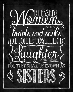 Chalkboard Style Art: Sisters Quote