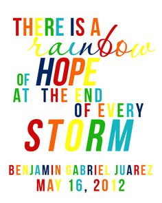 There is a Rainbow of Hope at the End of Every Storm - Children's ...