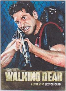 SHANE WALSH THE WALKING DEAD SEASON 2 SKETCH CARD 1/1 BY TREV MURPHY ...